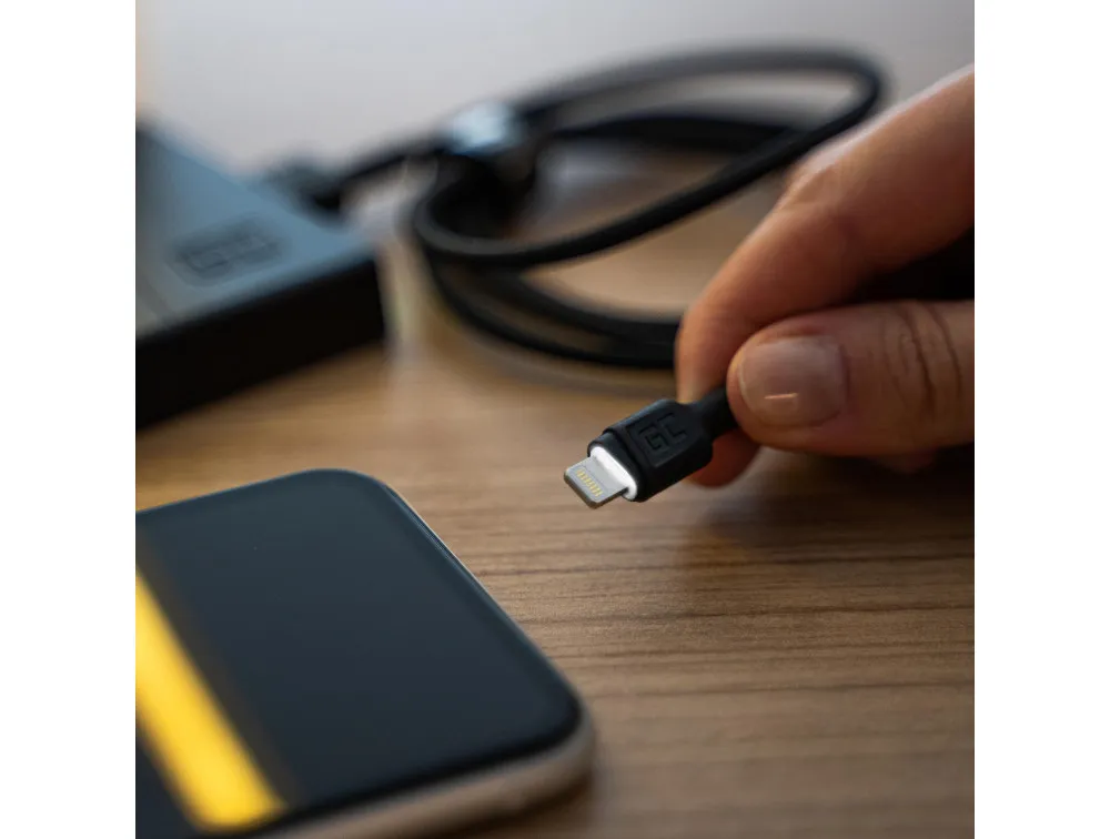 25 Stück - USB-A - Lightning Kabel 120cm mit support für Apple 2.4A schnelles Laden (schwarz)
