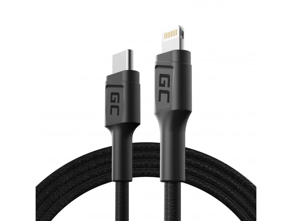25 Stück - USB-C - Lightning Kabel 100cm mit Power Delivery (Apple MFi Zertifiziert) (schwarz)
