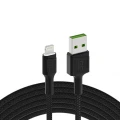 25 Stück - USB-A - Lightning Kabel 120cm mit support für Apple 2.4A schnelles Laden (schwarz)