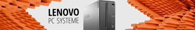 Banner der Kategorie Lenovo PC Systeme mit abgebildetem Desktop-PC