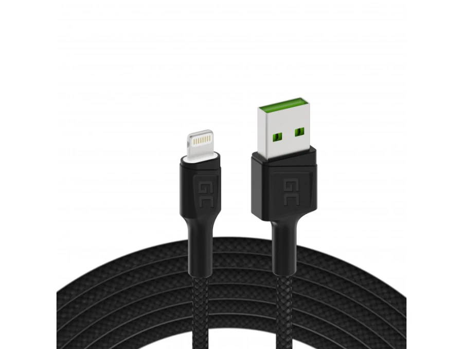25 Stück - USB-A - Lightning Kabel 120cm mit support für Apple 2.4A schnelles Laden (schwarz)