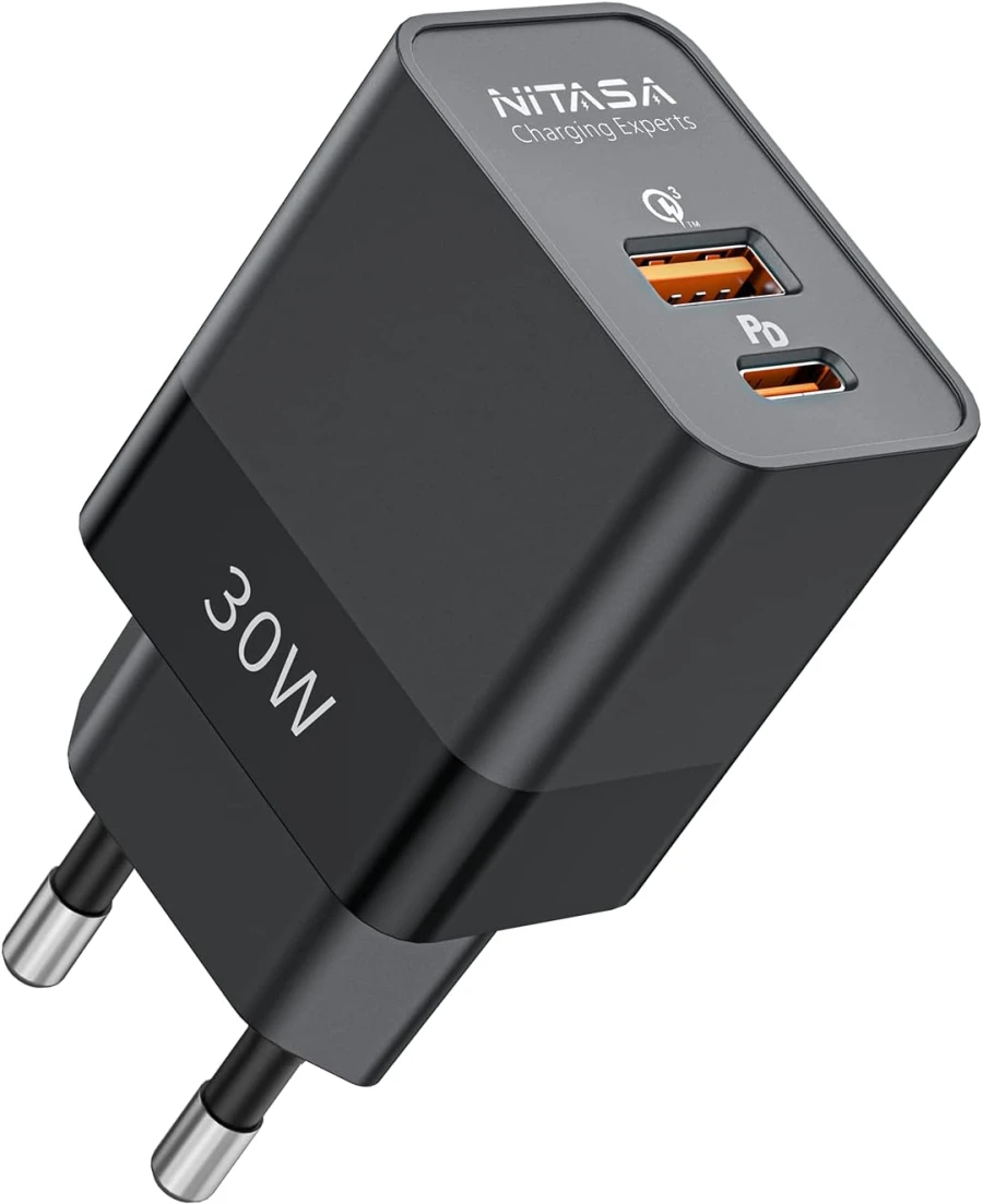 Universal USB-C Ladegerät 30W | 2 Port Netzteil für Apple und Samsung